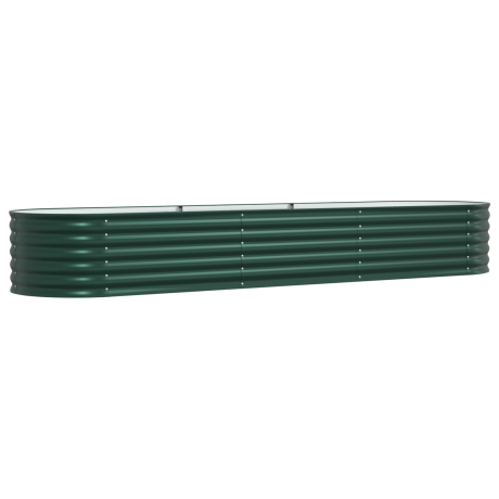 vidaXL Plantenbak verhoogd 320x80x44 cm gegalvaniseerd staal groen afbeelding2 - 1