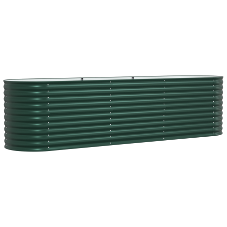 vidaXL Plantenbak verhoogd 320x80x81 cm gegalvaniseerd staal groen afbeelding2 - 1