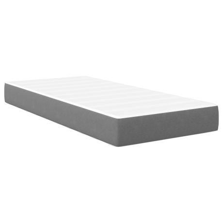 vidaXL Pocketveringmatras medium 100x200x20 cm stof lichtgrijs afbeelding2 - 1