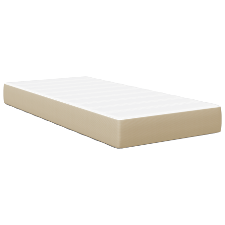 vidaXL Pocketveringmatras medium 90x190x20 cm stof lichtgroen grijs afbeelding2 - 1