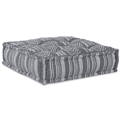 vidaXL Poef modulair 70x70x36 cm stof grijs afbeelding2 - 1