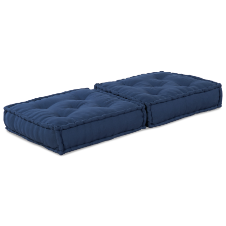 vidaXL Poef modulair 70x70x36 cm stof indigo afbeelding2 - 1