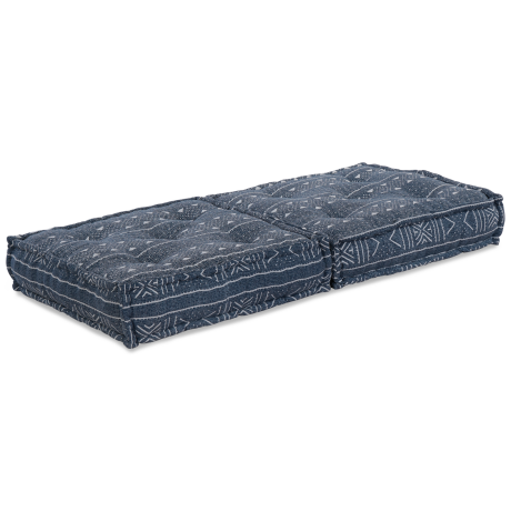 vidaXL Poef modulair 70x70x36 cm stof indigo afbeelding2 - 1