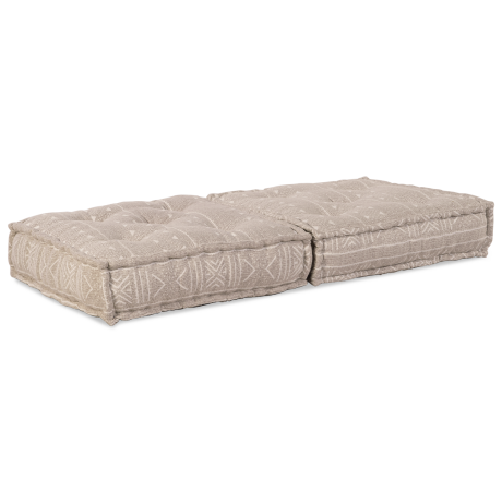 vidaXL Poef modulair 70x70x36 cm stof lichtbruin afbeelding2 - 1