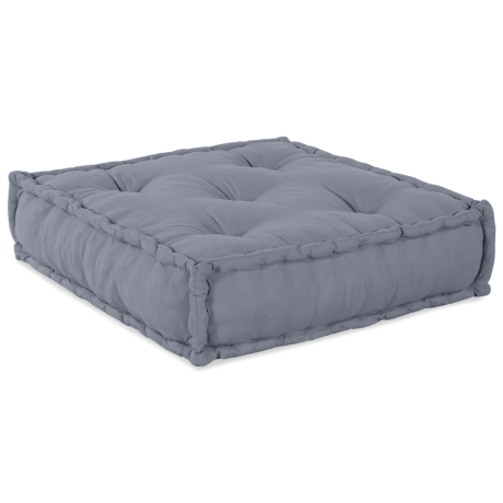 vidaXL Poef modulair 70x70x54 cm stof grijs afbeelding2 - 1