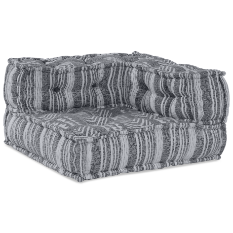 vidaXL Poef modulair 70x70x54 cm stof grijs afbeelding2 - 1