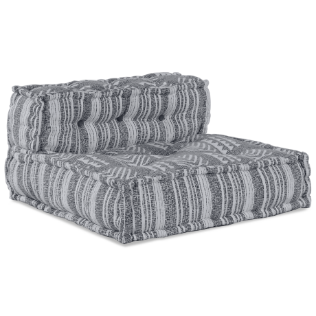 vidaXL Poef modulair 70x70x54 cm stof grijs afbeelding2 - 1