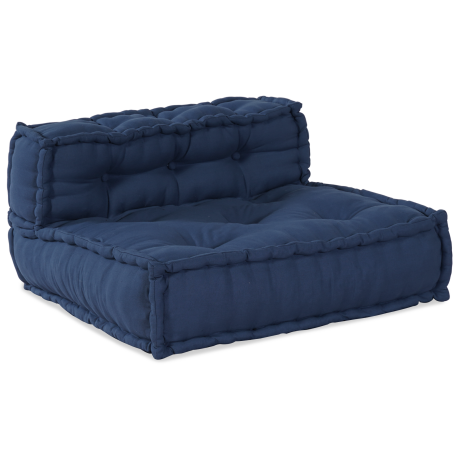 vidaXL Poef modulair 70x70x54 cm stof indigo afbeelding2 - 1