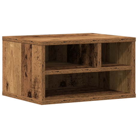 vidaXL Printerstandaard 40x32x22,5 cm bewerkt hout oud houtkleurig afbeelding2 - 1