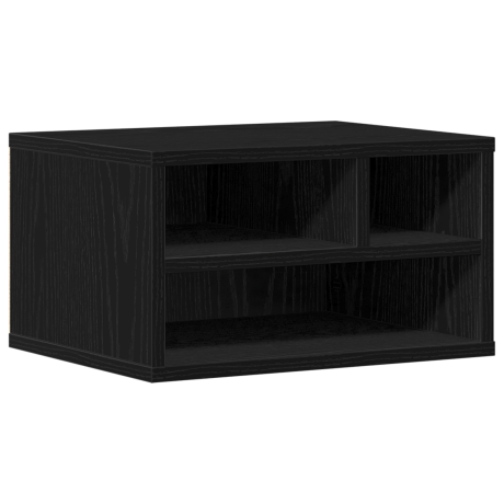 vidaXL Printerstandaard 40x32x22,5 cm bewerkt hout zwart eikenkleurig afbeelding2 - 1