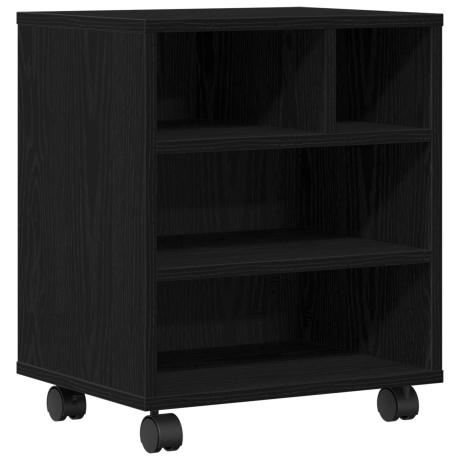vidaXL Printerstandaard met wielen 41x32x48 cm artisanaal eiken afbeelding2 - 1