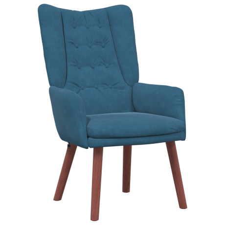 vidaXL Relaxstoel fluweel blauw afbeelding2 - 1