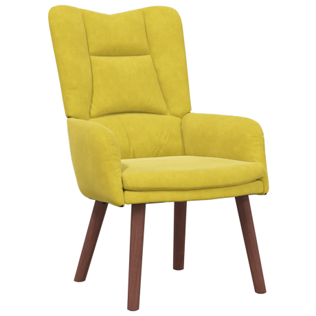 vidaXL Relaxstoel fluweel geel afbeelding2 - 1