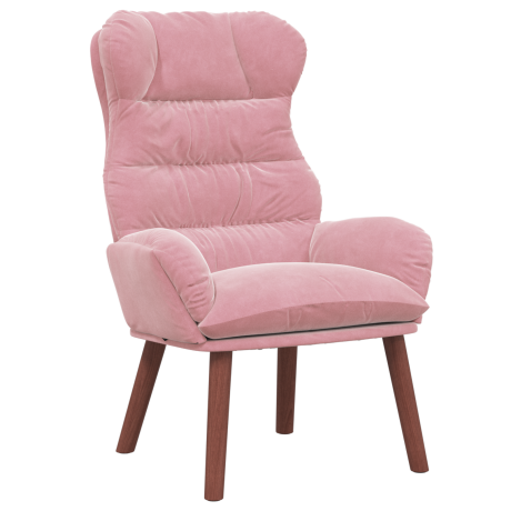 vidaXL Relaxstoel fluweel roze afbeelding2 - 1