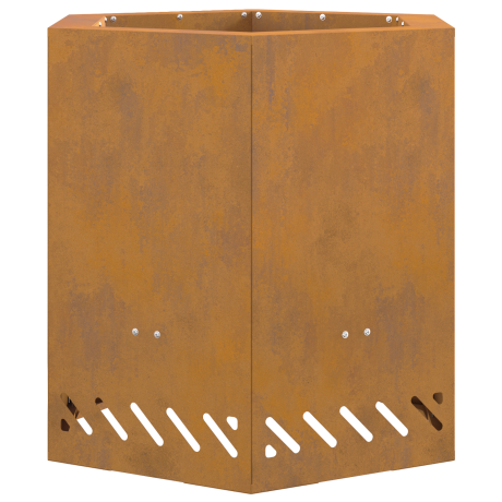 vidaXL Rookloze Vuurkorf Hexagonaal 48x48x51 cm Weerbestendig Staal afbeelding2 - 1