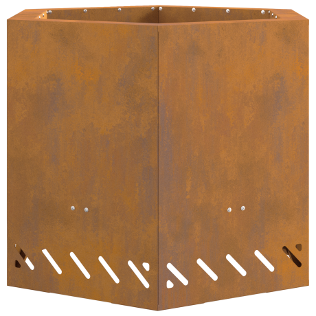 vidaXL Rookloze Vuurkorf Hexagonaal 58x58x51 cm Weerbestendig Staal afbeelding2 - 1