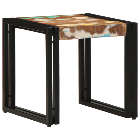 vidaXL Salontafel 40x50x38 cm massief gerecycled hout meerkleurig afbeelding2 - 1
