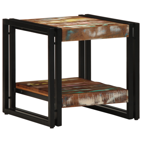 vidaXL Salontafel 40x50x38 cm massief gerecycled hout meerkleurig afbeelding2 - 1