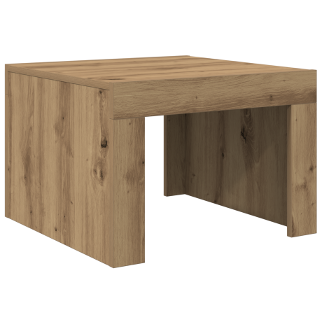 vidaXL Salontafel Artisan Eiken 50 x 50 x 35 cm Bewerkt hout afbeelding2 - 1