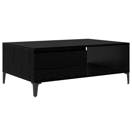 vidaXL Salontafel Zwart eiken 90 x 60 x 35 cm Bewerkt hout afbeelding2 - 1