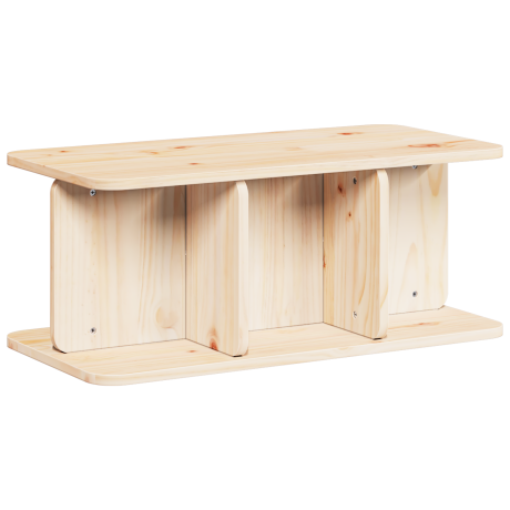 vidaXL Salontafel Naturel 80 x 39,5 x 33,5 cm Massief grenenhout afbeelding2 - 1
