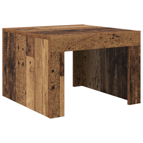 vidaXL Salontafel Oudhout 50 x 50 x 35 cm Bewerkt hout afbeelding2 - 1
