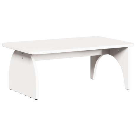 vidaXL Salontafel Wit 80 x 50 x 31 cm Massief grenenhout afbeelding2 - 1