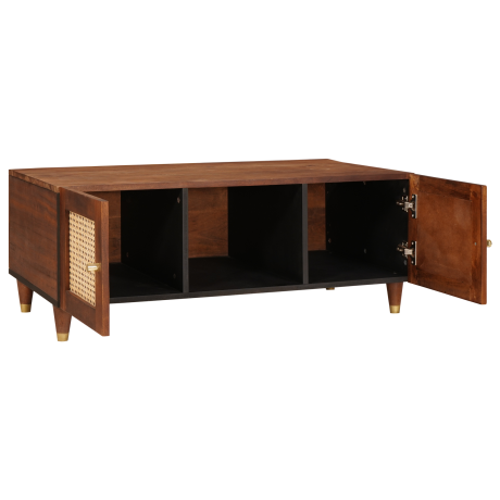 vidaXL Salontafels Bruin 100 x 54 x 40 cm Bamboe en massief mango hout afbeelding2 - 1