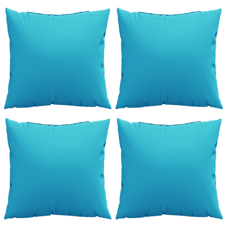 vidaXL Scatter Kussens 4 stuks Turquoise 40x40 cm Stof afbeelding2 - 1