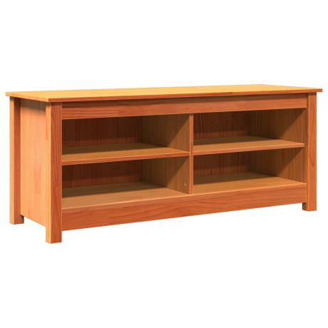 vidaXL Opslagbank Wasbruin 110 x 38 x 45,5 cm Massief grenenhout afbeelding2 - 1