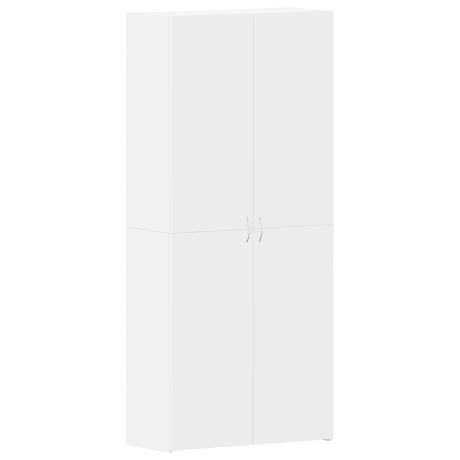 vidaXL Schoenenkast 80x35,5x180 cm bewerkt hout wit afbeelding2 - 1