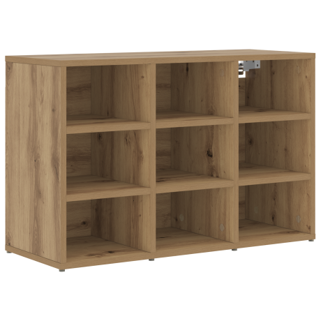 vidaXL Schoenenkast Artisan Eiken 77,5 x 30 x 51 cm Bewerkt hout afbeelding2 - 1