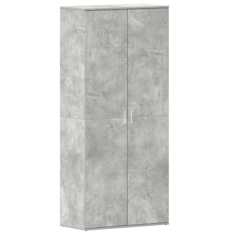 vidaXL Schoenenkast Betongrijs 80x39x180 cm Gelaagd Hout afbeelding2 - 1