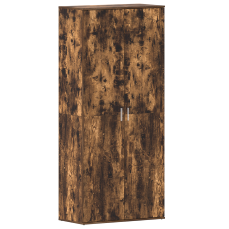 vidaXL Schoenenkast Gerookt eiken 80 x 39 x 178 cm Bewerkt hout afbeelding2 - 1
