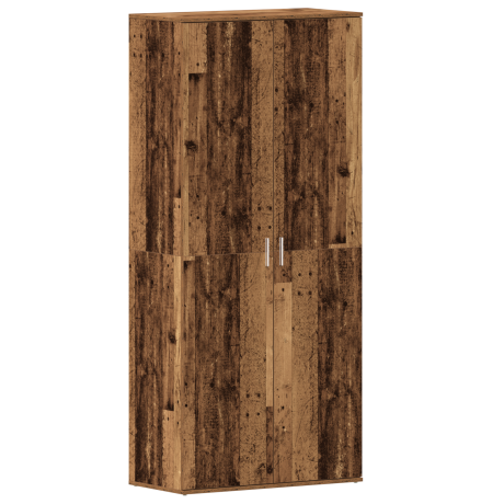 vidaXL Schoenenkast met plank Oudhout 80 x 39 x 178 cm Bewerkt hout afbeelding2 - 1