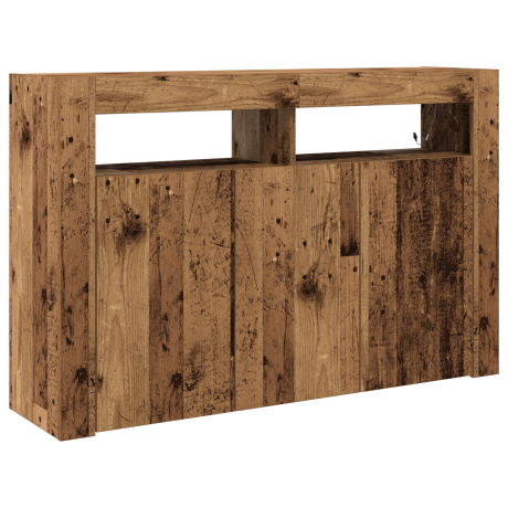 vidaXL Dressoir Oudhout 116 x 30 x 75 cm Bewerkt hout afbeelding2 - 1