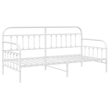 vidaXL Slaapbank 100x190 cm staal wit afbeelding2 - 1