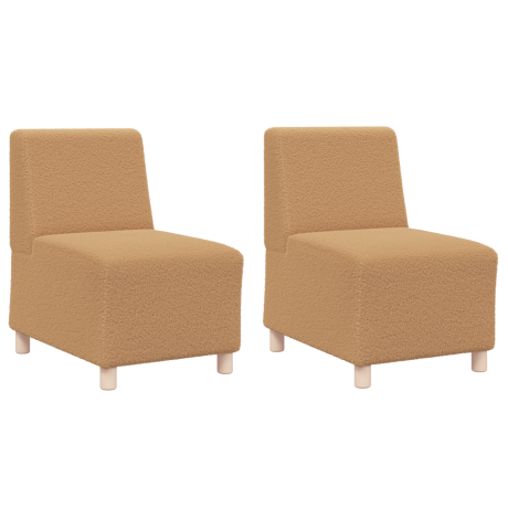 vidaXL Sofa Chiar 2 pcs Beige 55 x 74 x 82 cm Katoenen stof afbeelding2 - 1