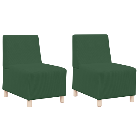 vidaXL Sofa Chiar 2 pcs Jungle groen 55 x 74 x 82 cm Katoenen stof afbeelding2 - 1