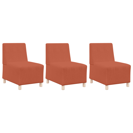 vidaXL Sofa Chiar 3 pcs Oranje 55 x 74 x 82 cm Katoenen stof afbeelding2 - 1