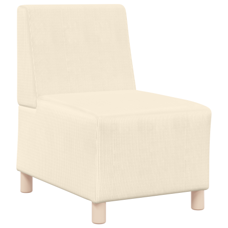 vidaXL Sofa Stoel Crème 55 x 74 x 82 cm Katoenen stof afbeelding2 - 1