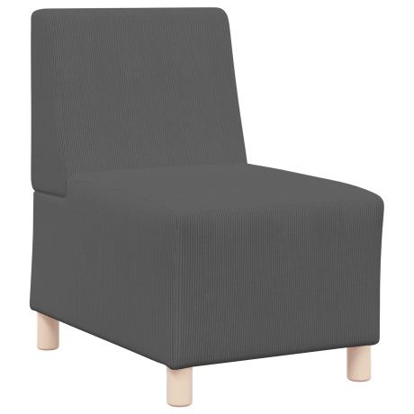 vidaXL Sofa Stoel Donkergrijs 55 x 74 x 82 cm Katoenen stof afbeelding2 - 1