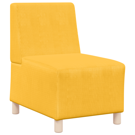 vidaXL Sofa Stoel Lichtgeel 55 x 74 x 82 cm Katoenen stof afbeelding2 - 1