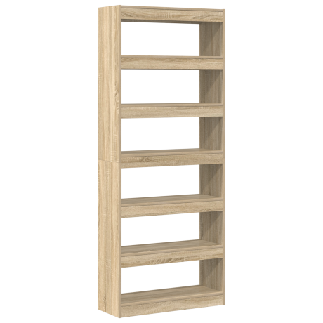 vidaXL Sonoma Eiken Boekenkast Sonoma eiken Gefabriceerd hout afbeelding2 - 1