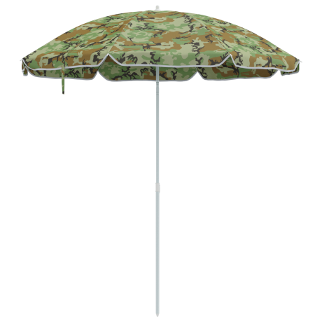 vidaXL Strandparasol met aluminium paal 300 cm camouflage afbeelding2 - 1