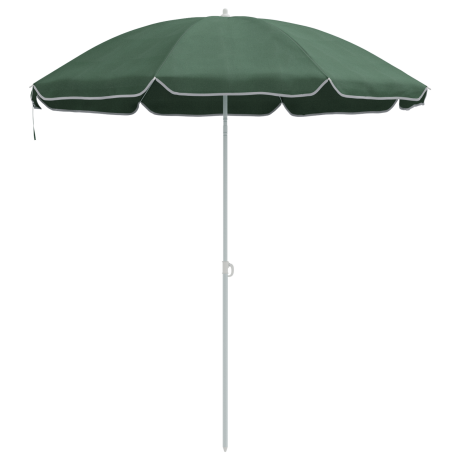 vidaXL Strandparasol met metalen paal 161x193 cm polyester groen afbeelding2 - 1