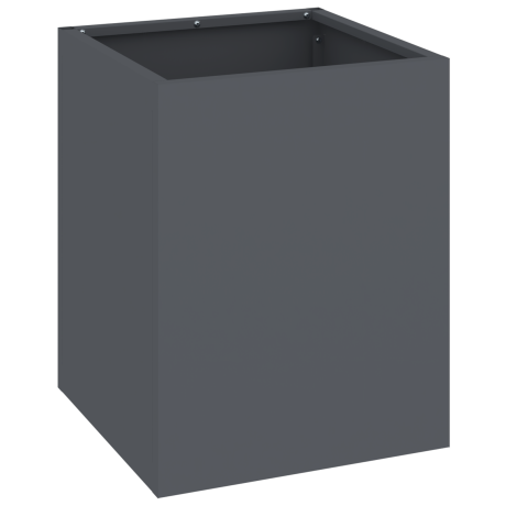 vidaXL Tuin Bloempot Antraciet 50 x 32 x 40 cm Koudgewalst staal afbeelding2 - 1