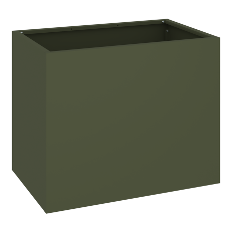 vidaXL Tuin Bloempot Olijfgroen 50 x 32 x 40 cm Koudgewalst staal afbeelding2 - 1