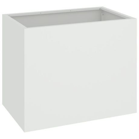 vidaXL Tuin Bloempot Wit 50 x 32 x 40 cm Koudgewalst staal afbeelding2 - 1