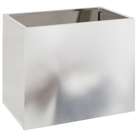 vidaXL Tuin Bloempot Zilver 50 x 32 x 40 cm Roestvrij staal afbeelding2 - 1